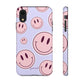 Smiley faces pink on purple - tough case