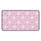 Flowers and dots pink - Desk Mat