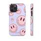 Smiley faces pink on purple - tough case