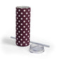 Burgundy dots Tumbler, 20oz