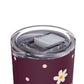 Flowers and dots burgundy Tumbler, 20oz