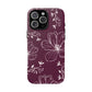 Realistic flowers burgundy - tough case