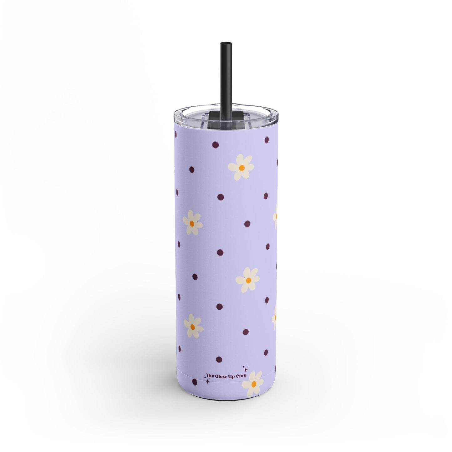 Flowers and dots purple Tumbler, 20oz