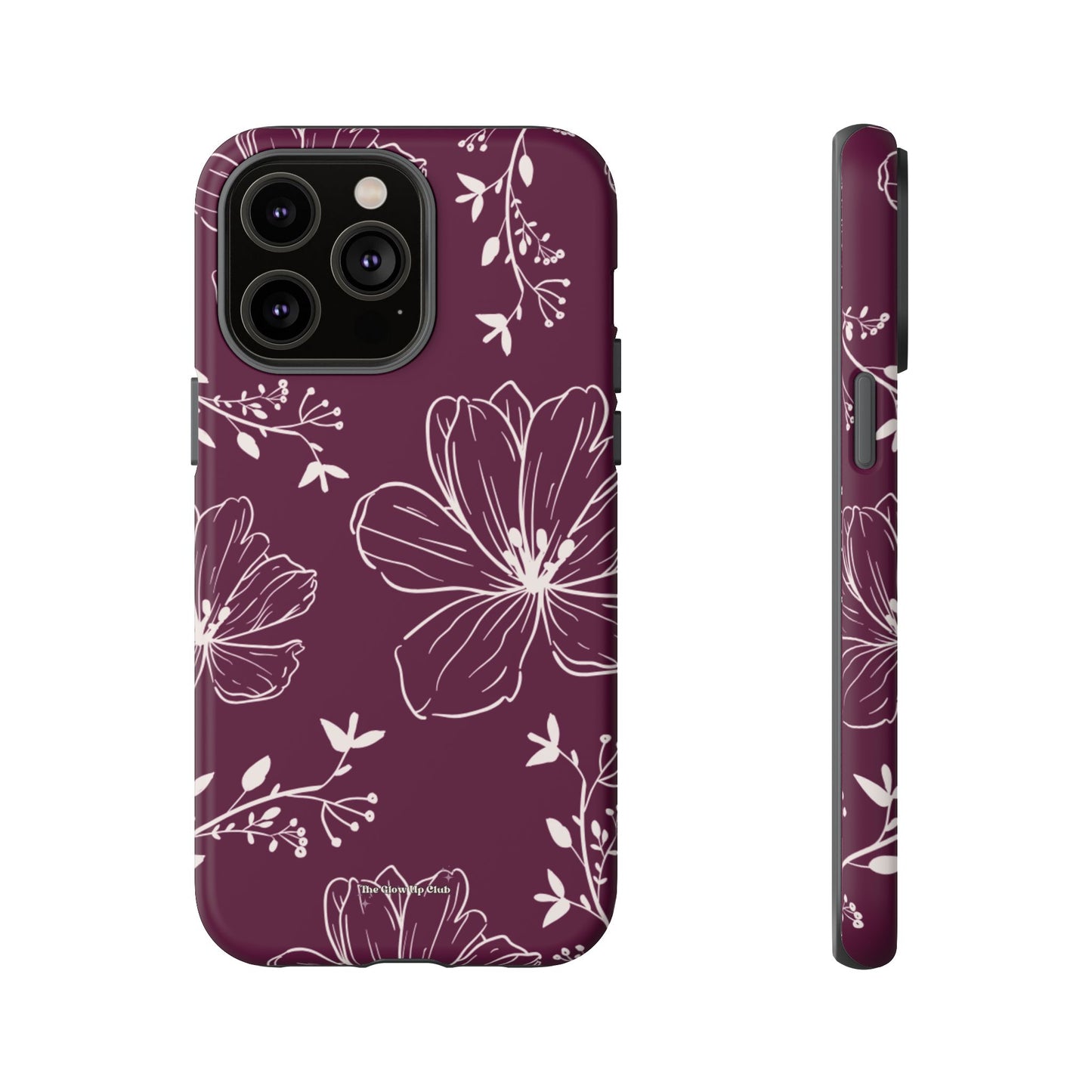 Realistic flowers burgundy - tough case