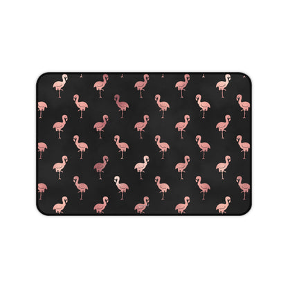 Rose gold flamingos - Desk Mat