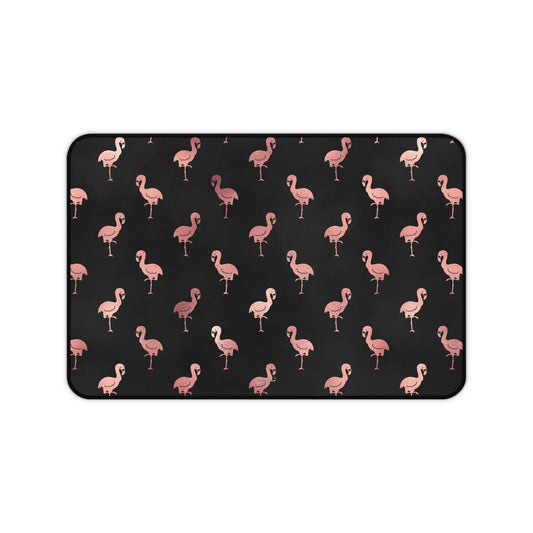 Rose gold flamingos - Desk Mat