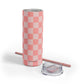 Pink checkers Tumbler, 20oz