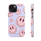 Smiley faces pink on purple - tough case