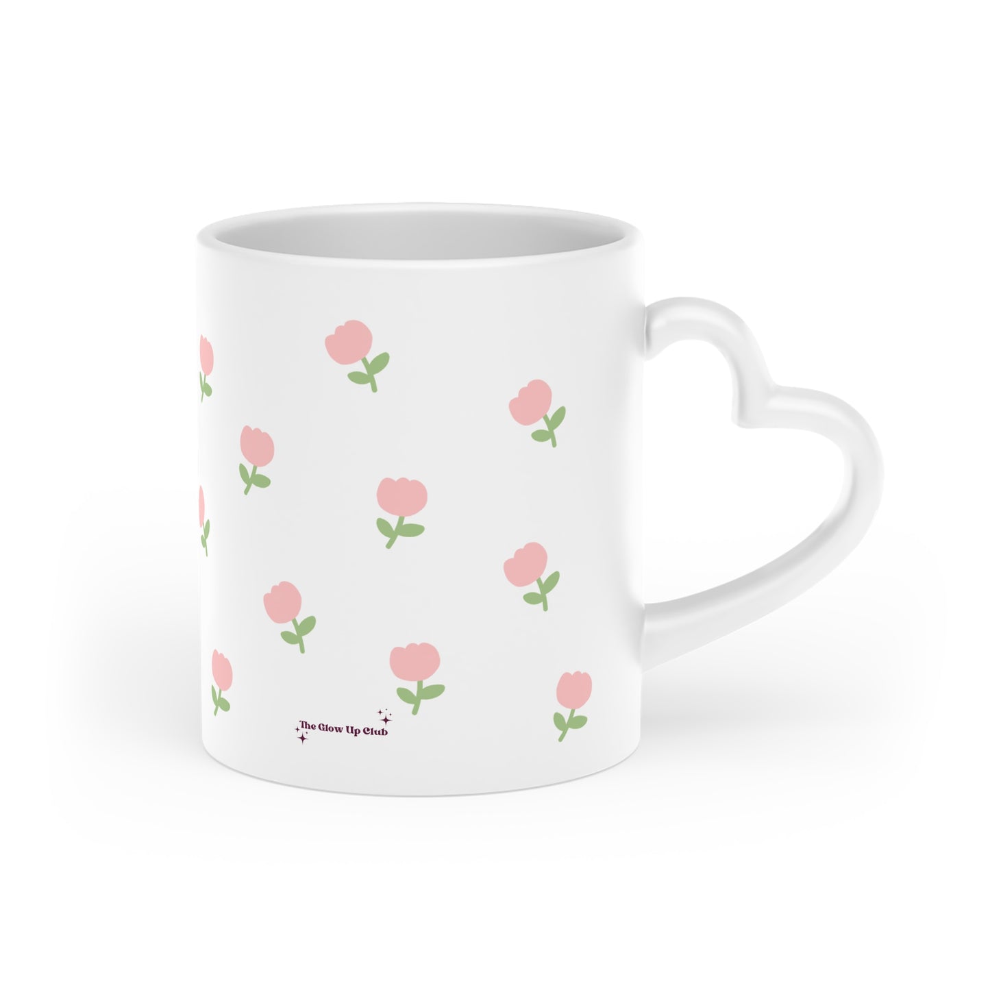 Mini tulip pattern Heart-Shaped Mug