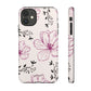 Realistic flowers black and purple - tough case