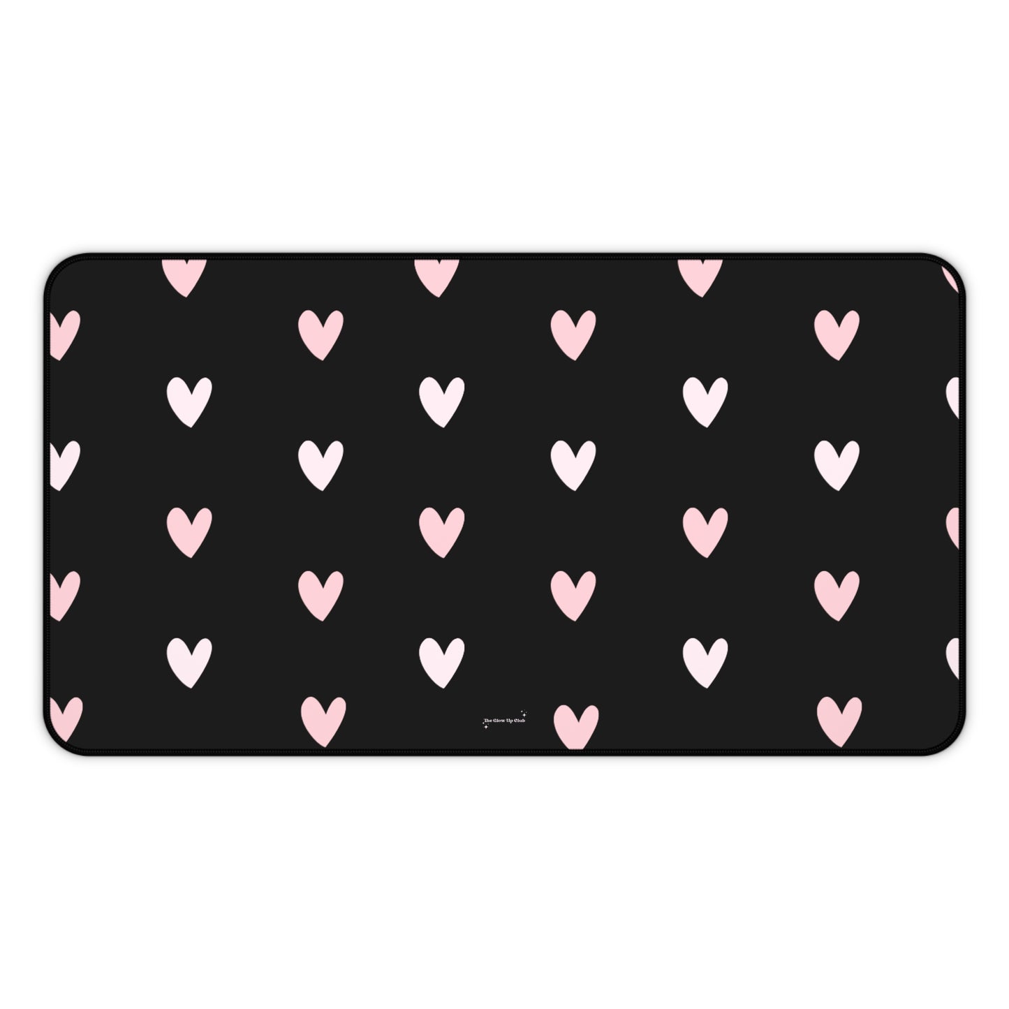 Black heart pattern - Desk Mat