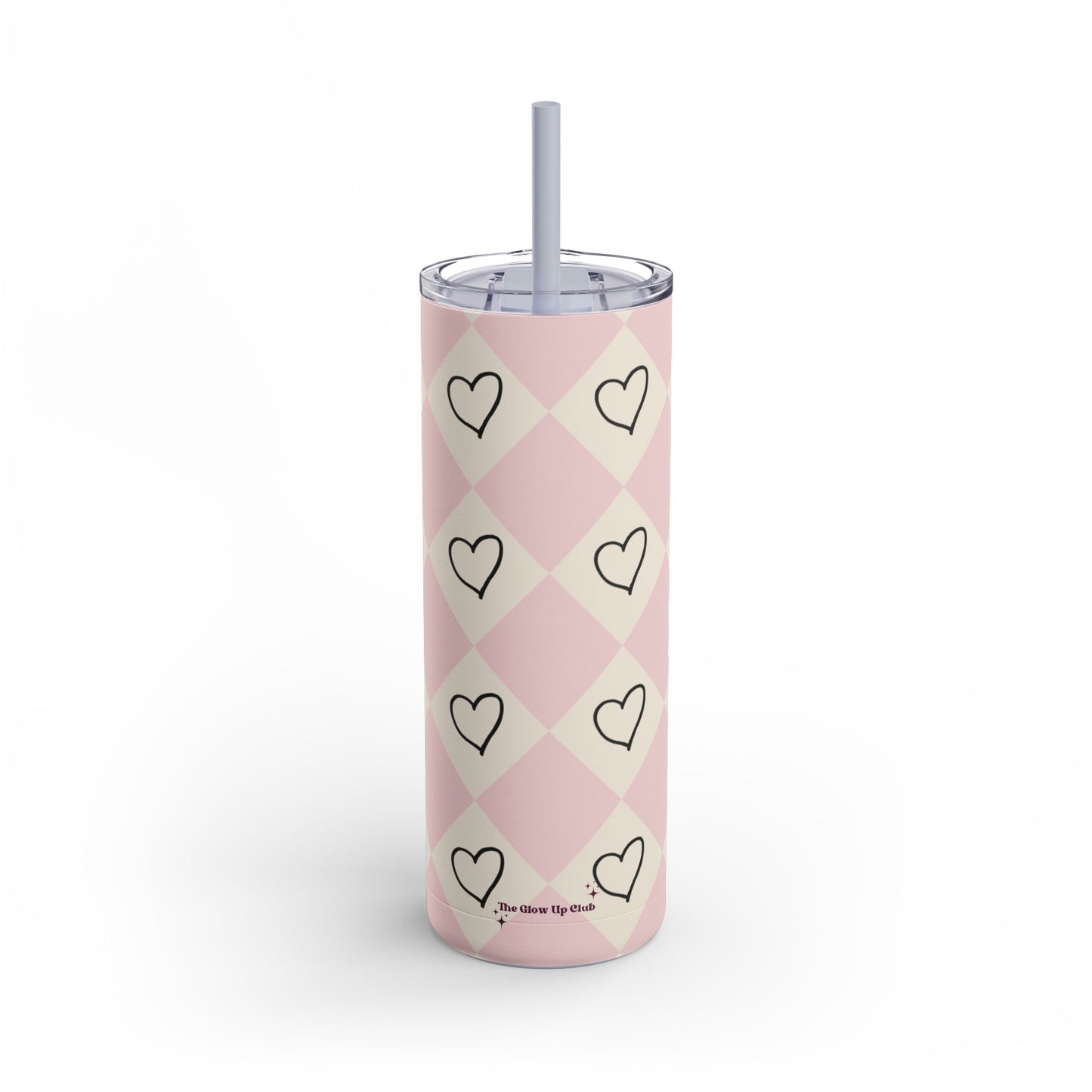 Pink heart checkers Tumbler, 20oz