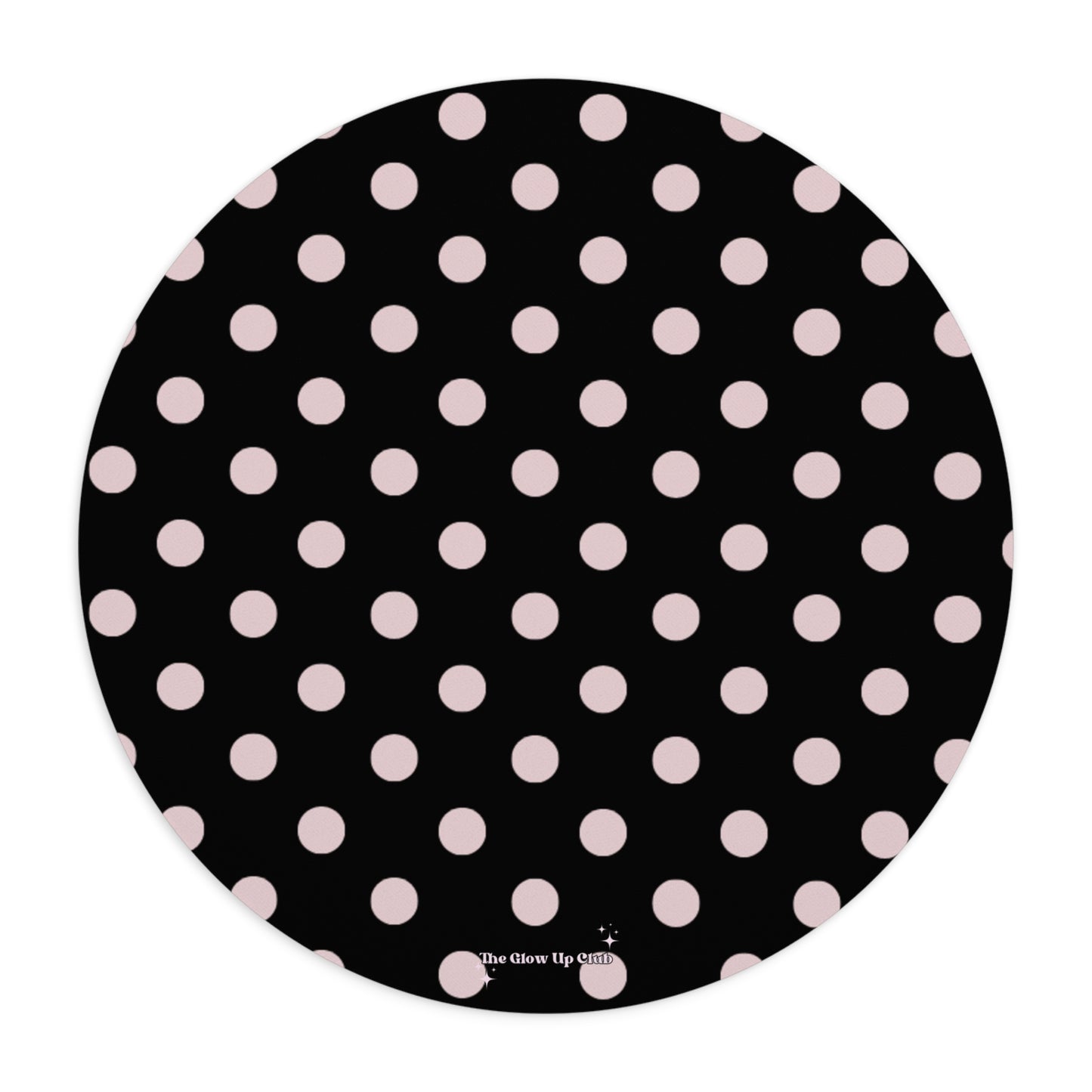 Black dots - Round Small Mouse Pad