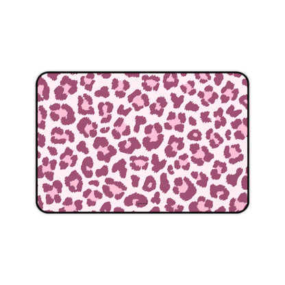 Leopard print double pink - Desk Mat