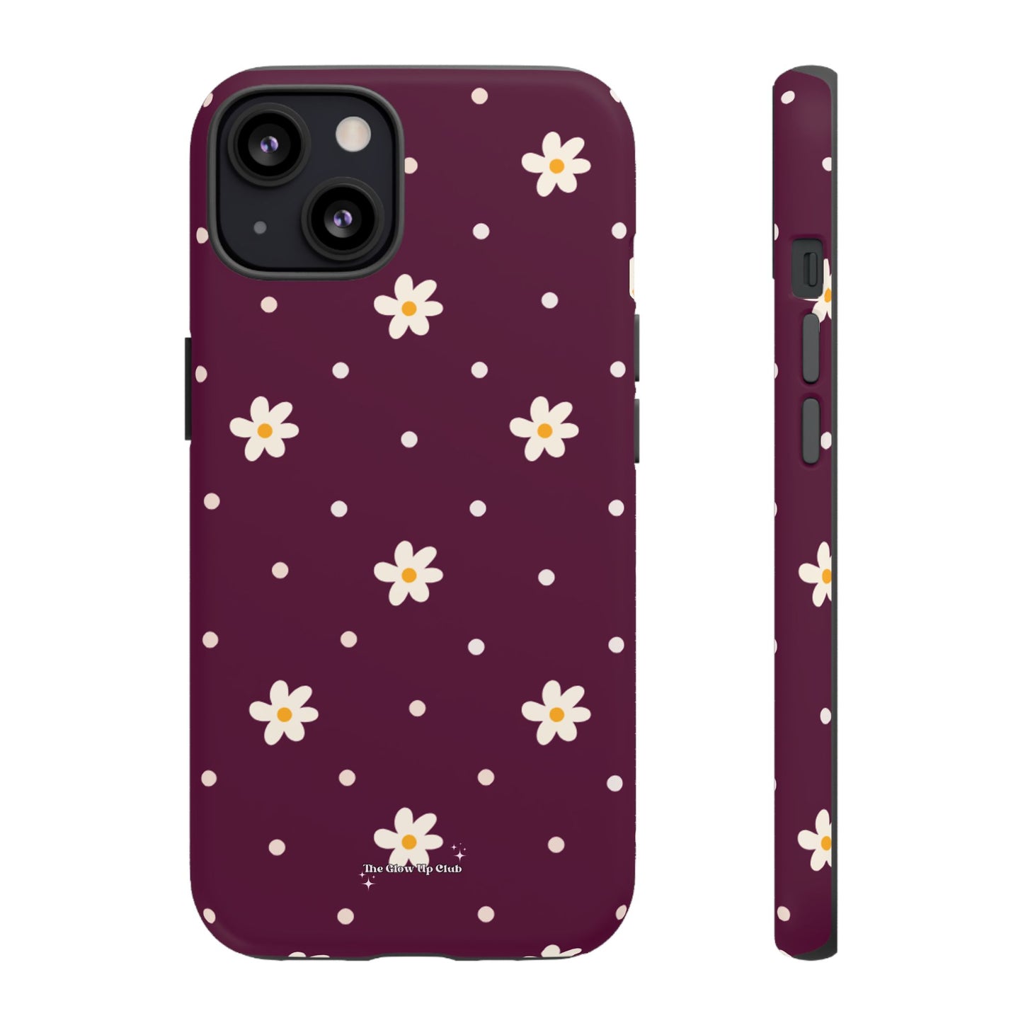 Flowers and dots burgundy - tough case