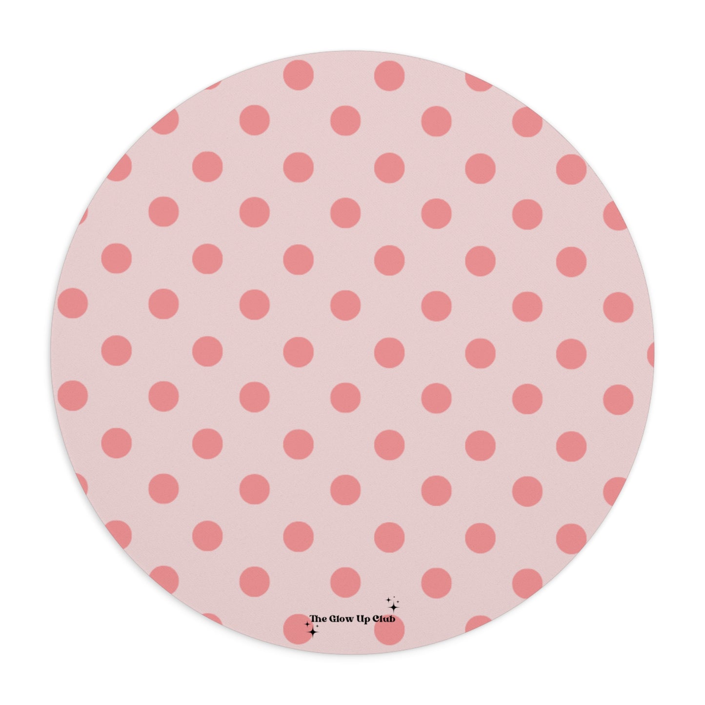 Pink dots - Round Small Mouse Pad