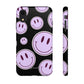 Smiley faces purple on black - tough case