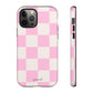 Pink white checkers - tough case