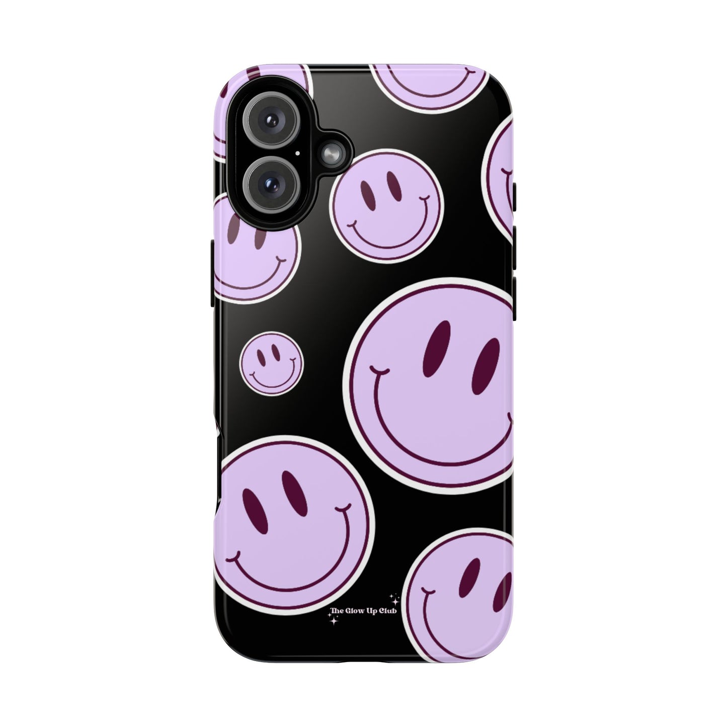 Smiley faces purple on black - tough case