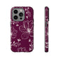 Realistic flowers burgundy - tough case