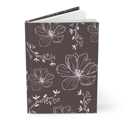 Realistic flowers grey Journal