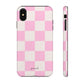 Pink white checkers - tough case