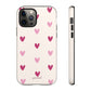 Cream heart pattern - tough case