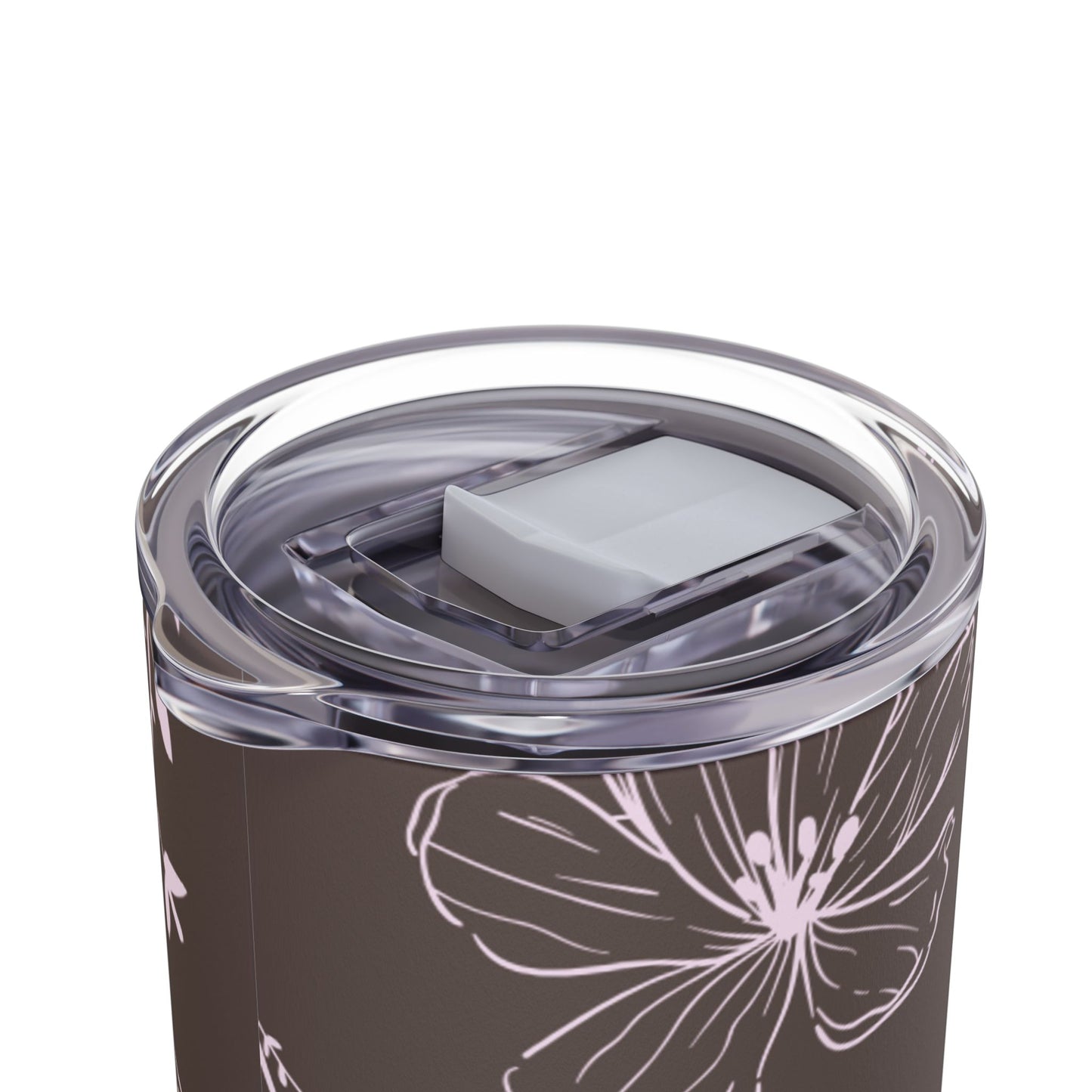 Realistic flowers grey Tumbler, 20oz