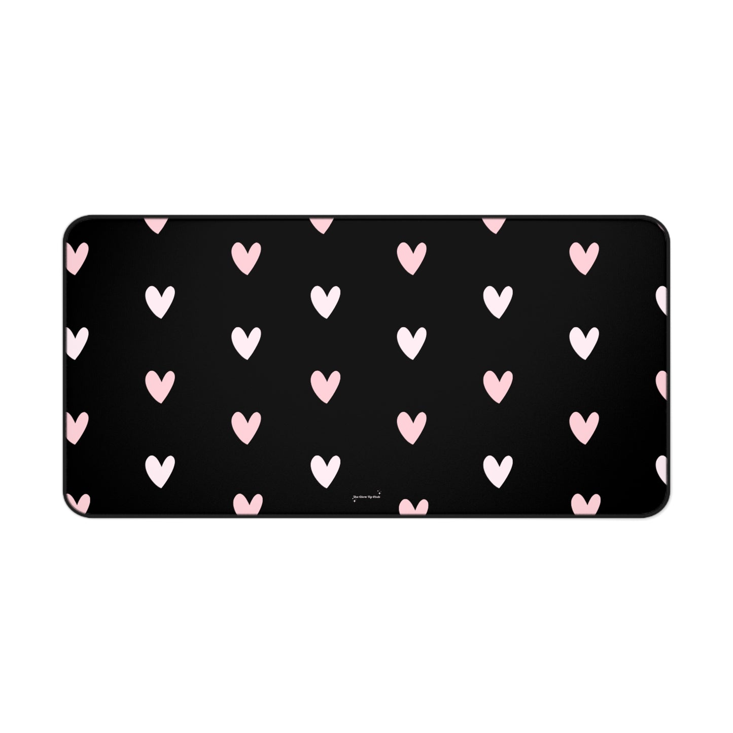 Black heart pattern - Desk Mat