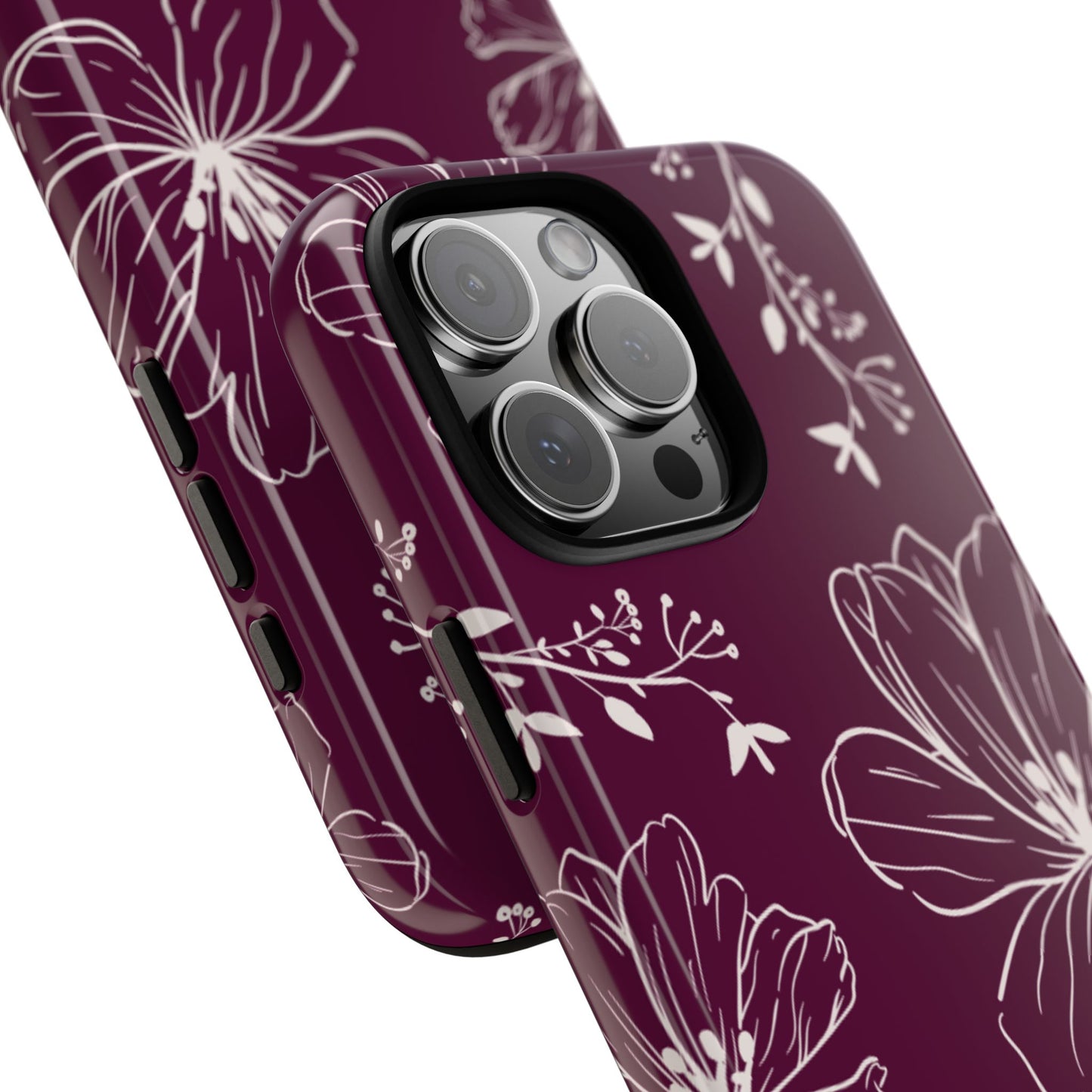 Realistic flowers burgundy - tough case