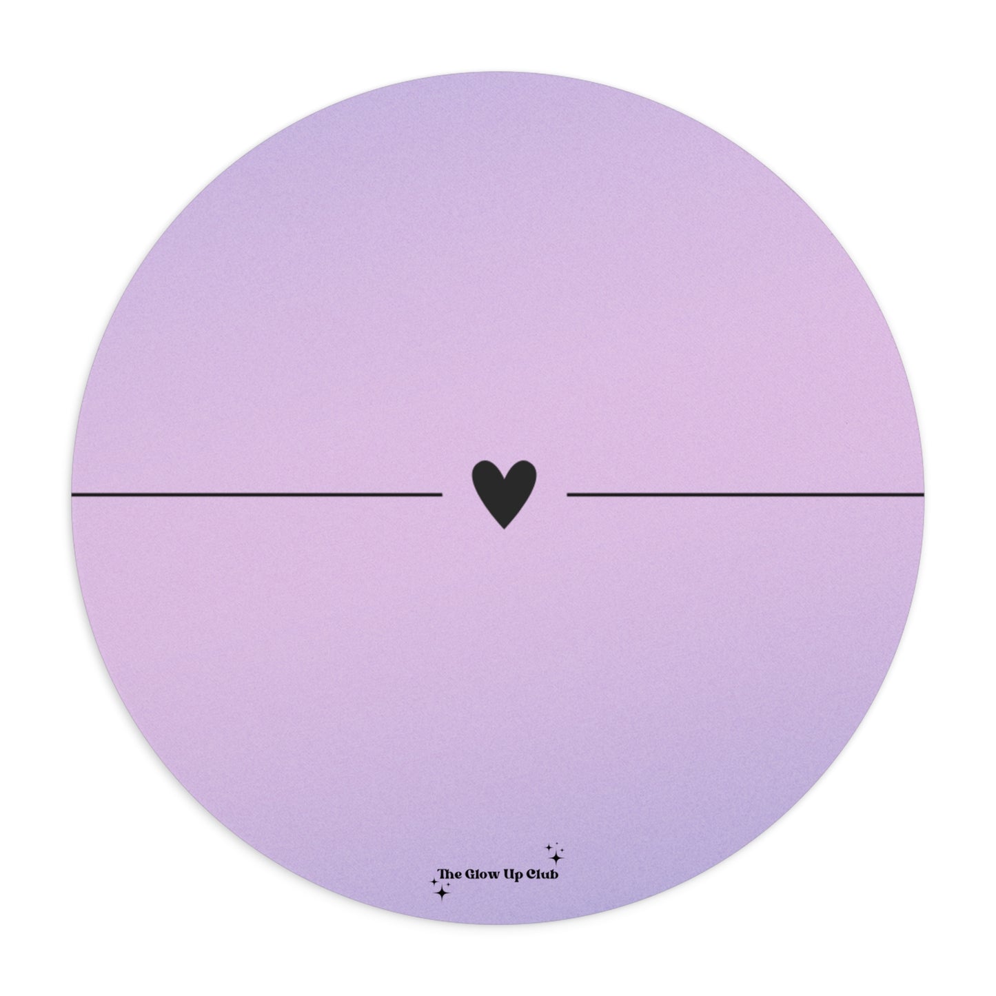 Pastel heart purple - Round Small Mouse Pad