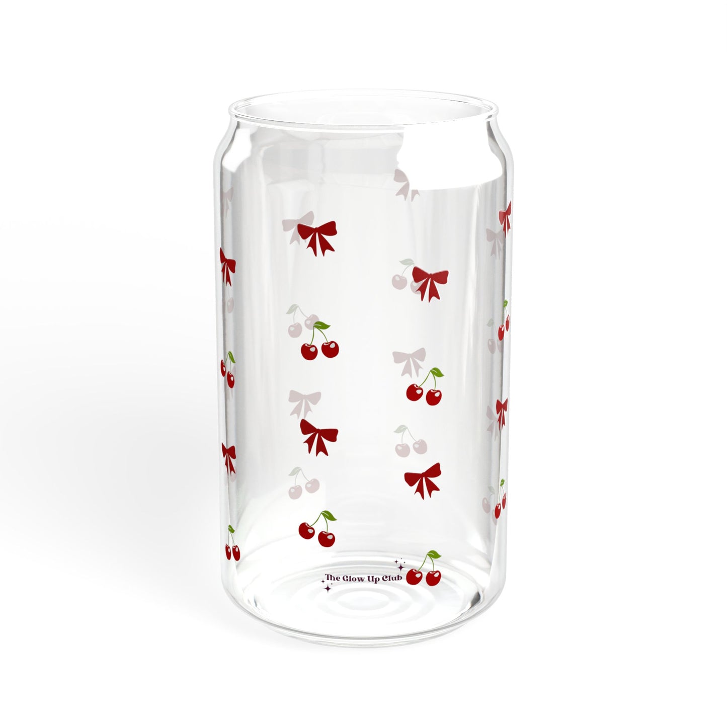 Cherries & ribbons - 16 oz Glass Sipper