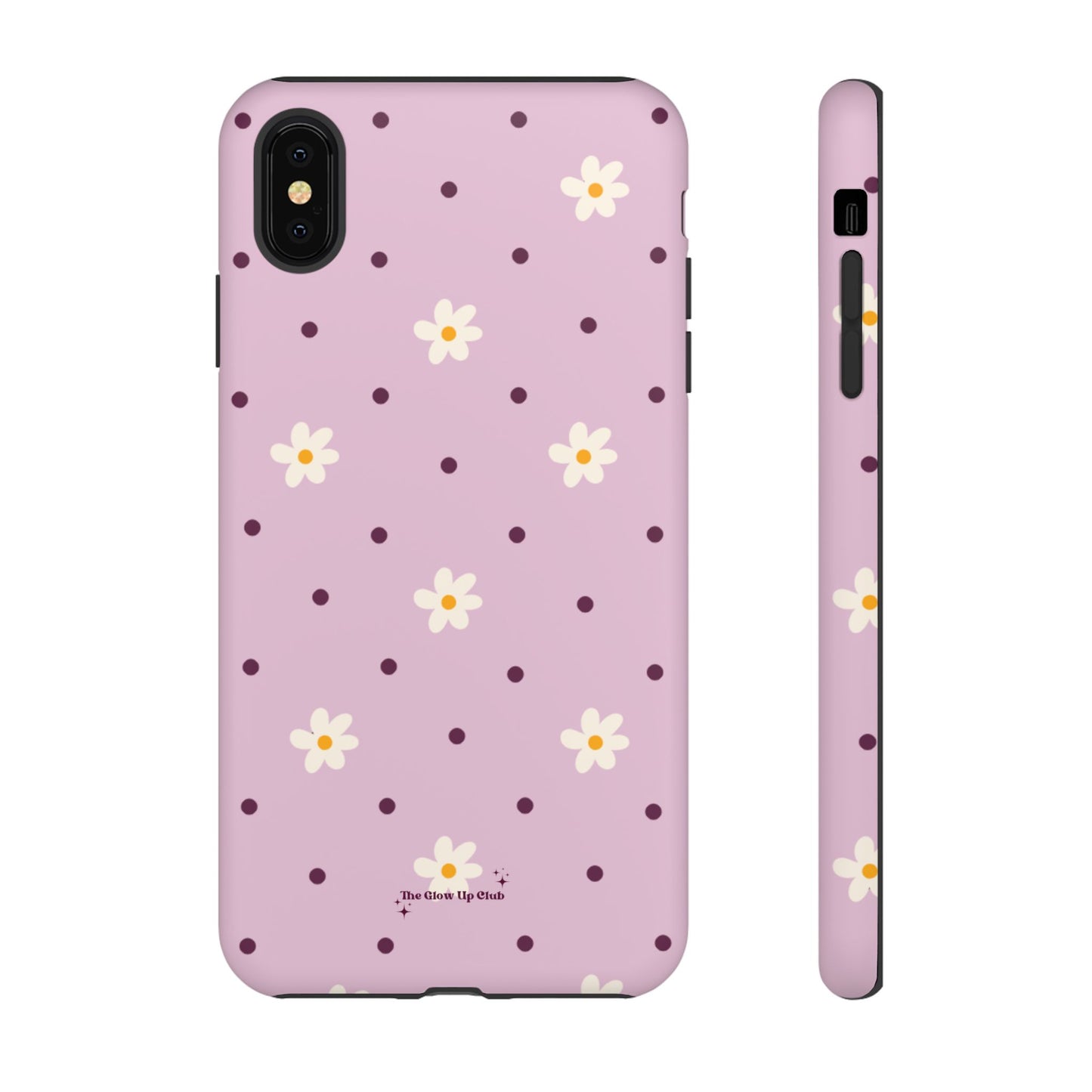 Flowers and dots pink - tough case