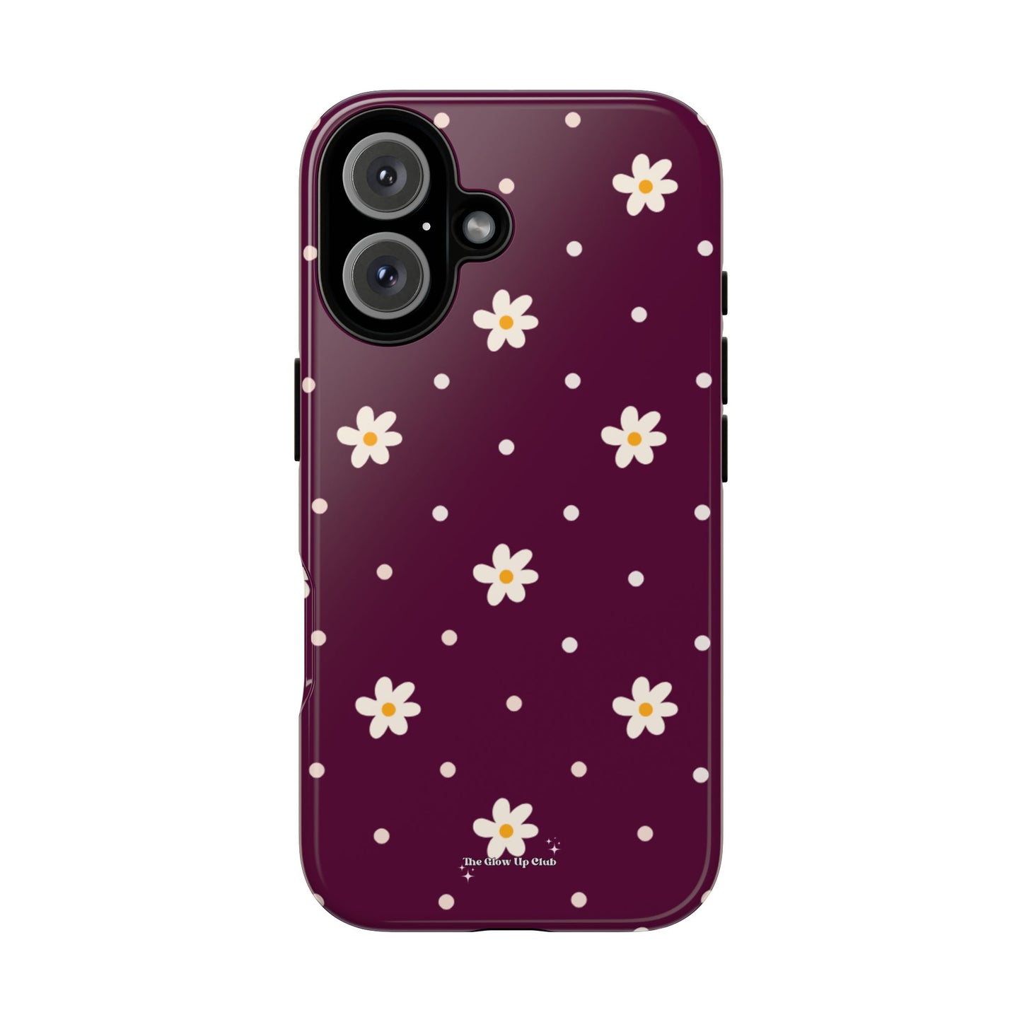 Flowers and dots burgundy - tough case