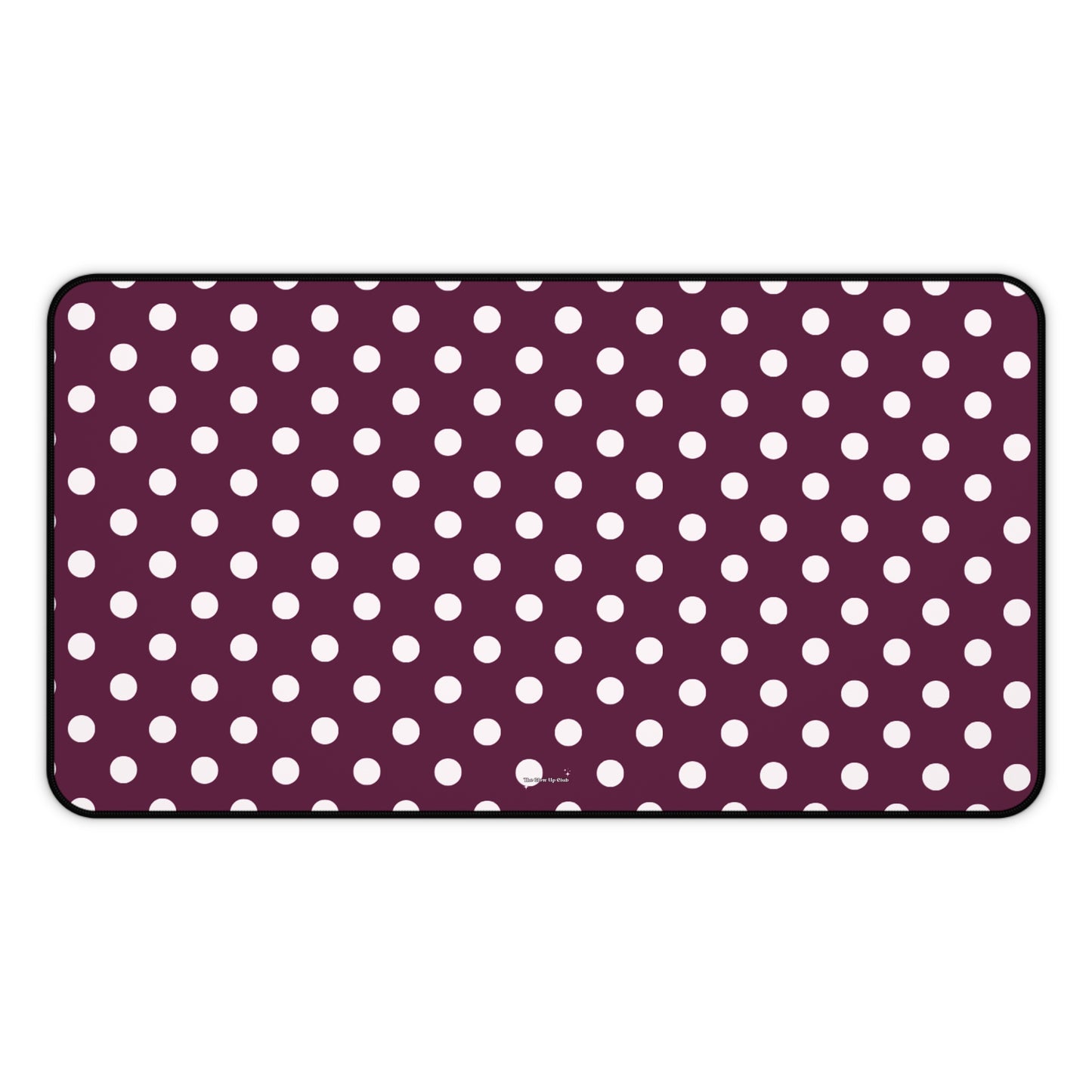 Burgundy dots - Desk Mat