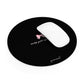 Lucky girl syndrome black- Round Small Mouse Pad