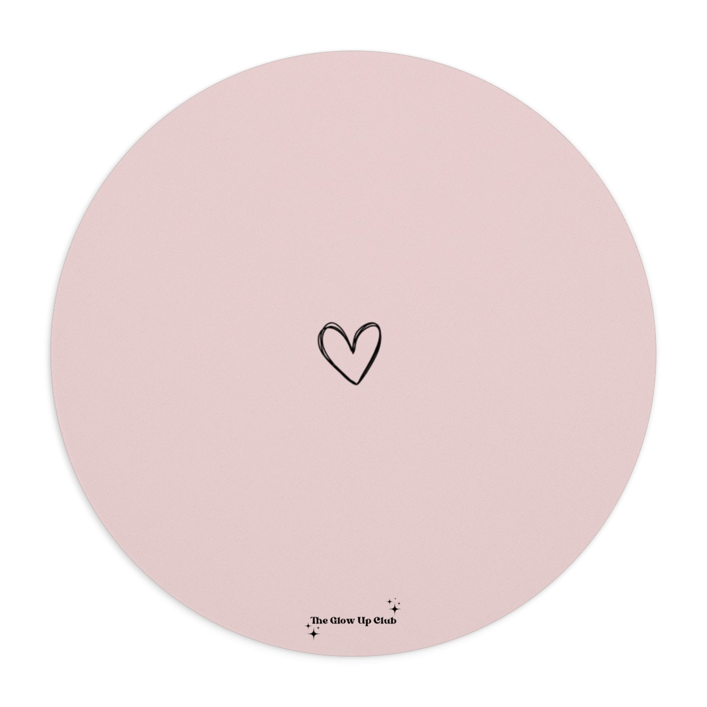 Minimalistic heart pink - Round Small Mouse Pad