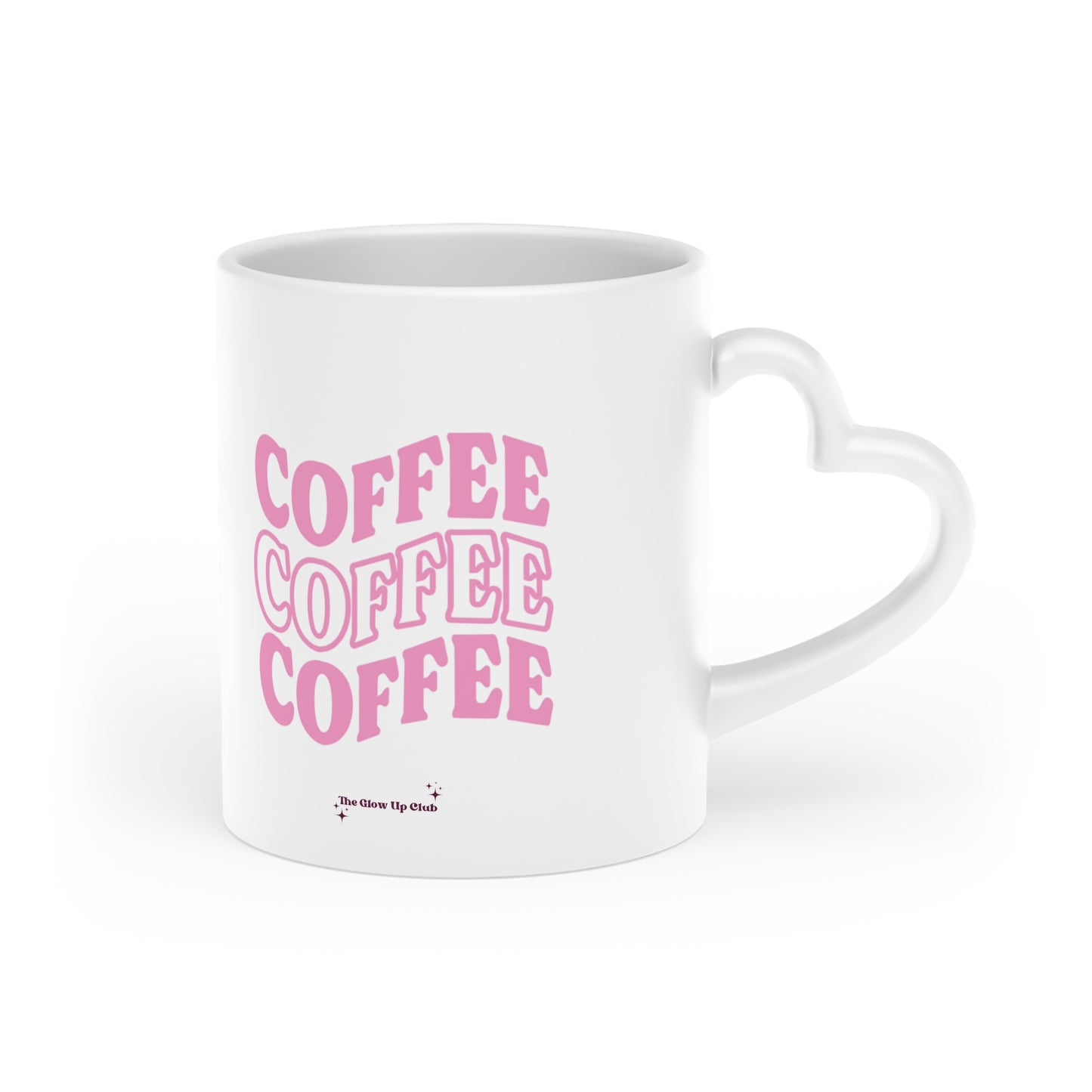 Coffee, coffee, coffee Heart-Shaped Mug