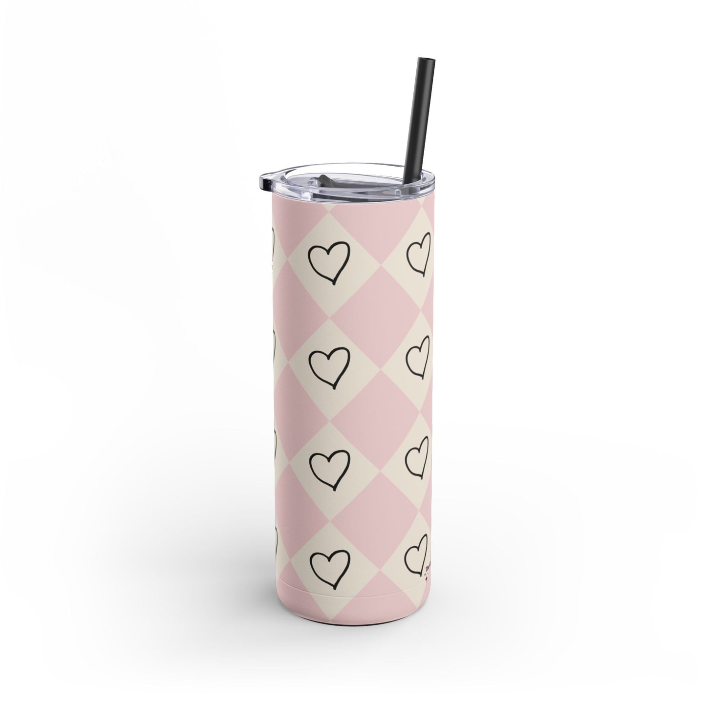 Pink heart checkers Tumbler, 20oz