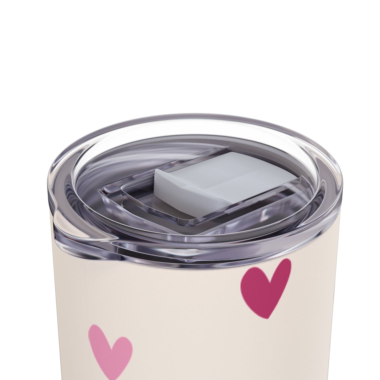 Cream heart pattern Tumbler, 20oz