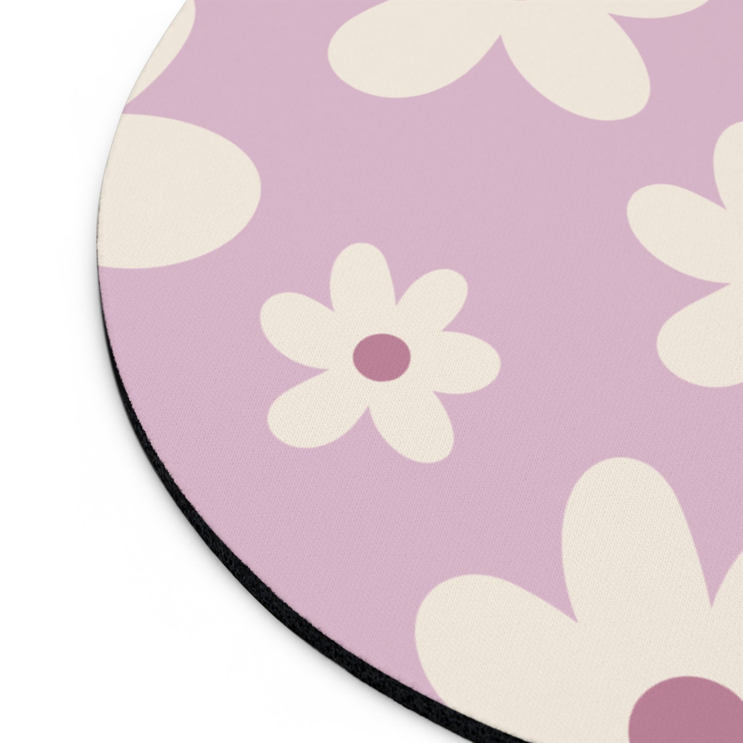 Floral pattern purple - Round Small Mouse Pad