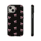 Crooked ribbon pattern black - tough case