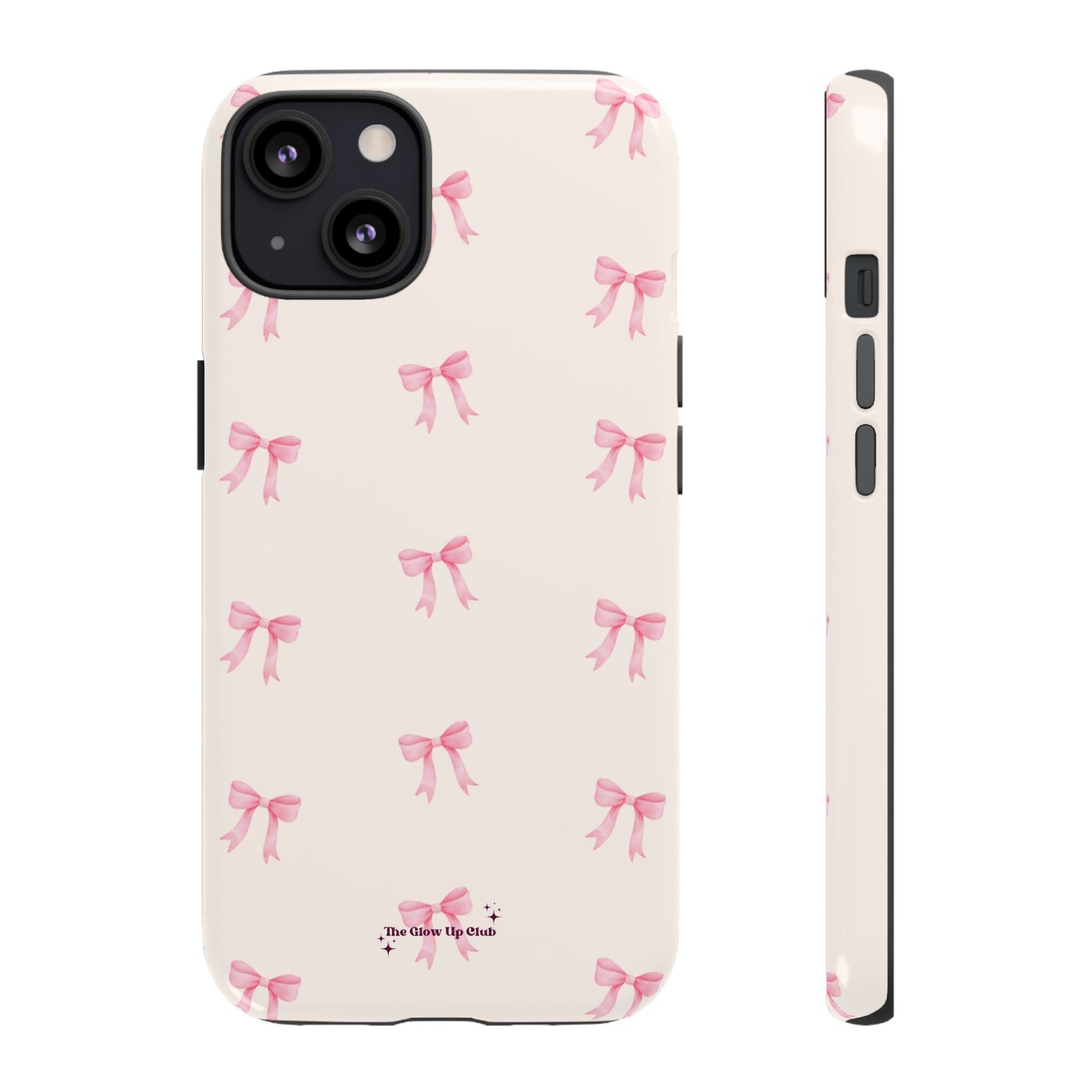 Crooked ribbon pattern cream - tough case