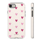 Cream heart pattern - tough case