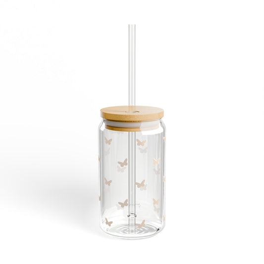 Mini butterflies - 16 oz Glass Sipper