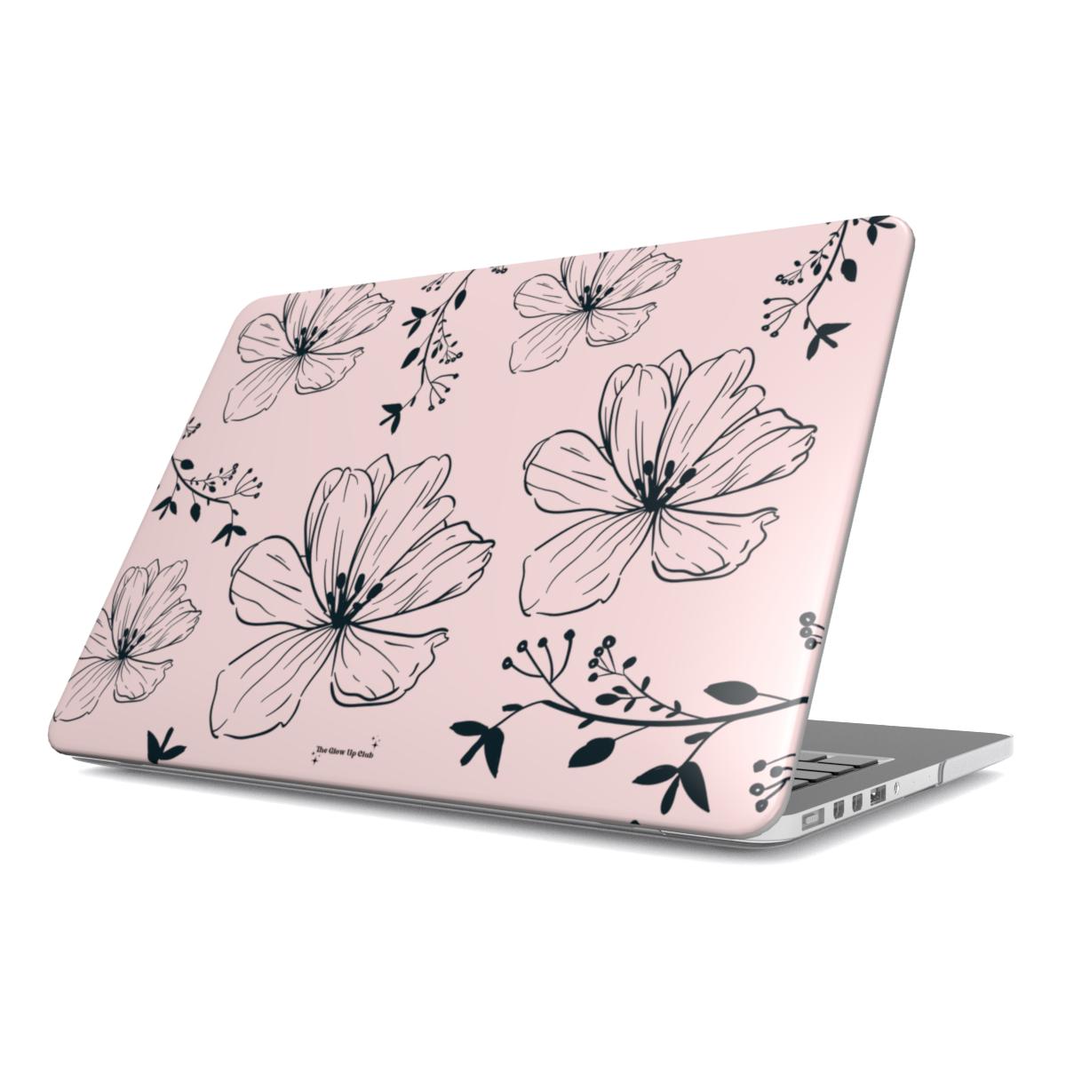 Realistic flowers pink MacBook Case