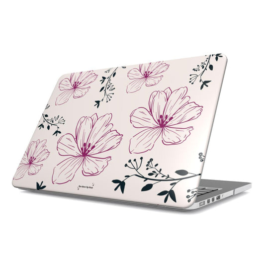 Realistic flowers cream MacBook Case