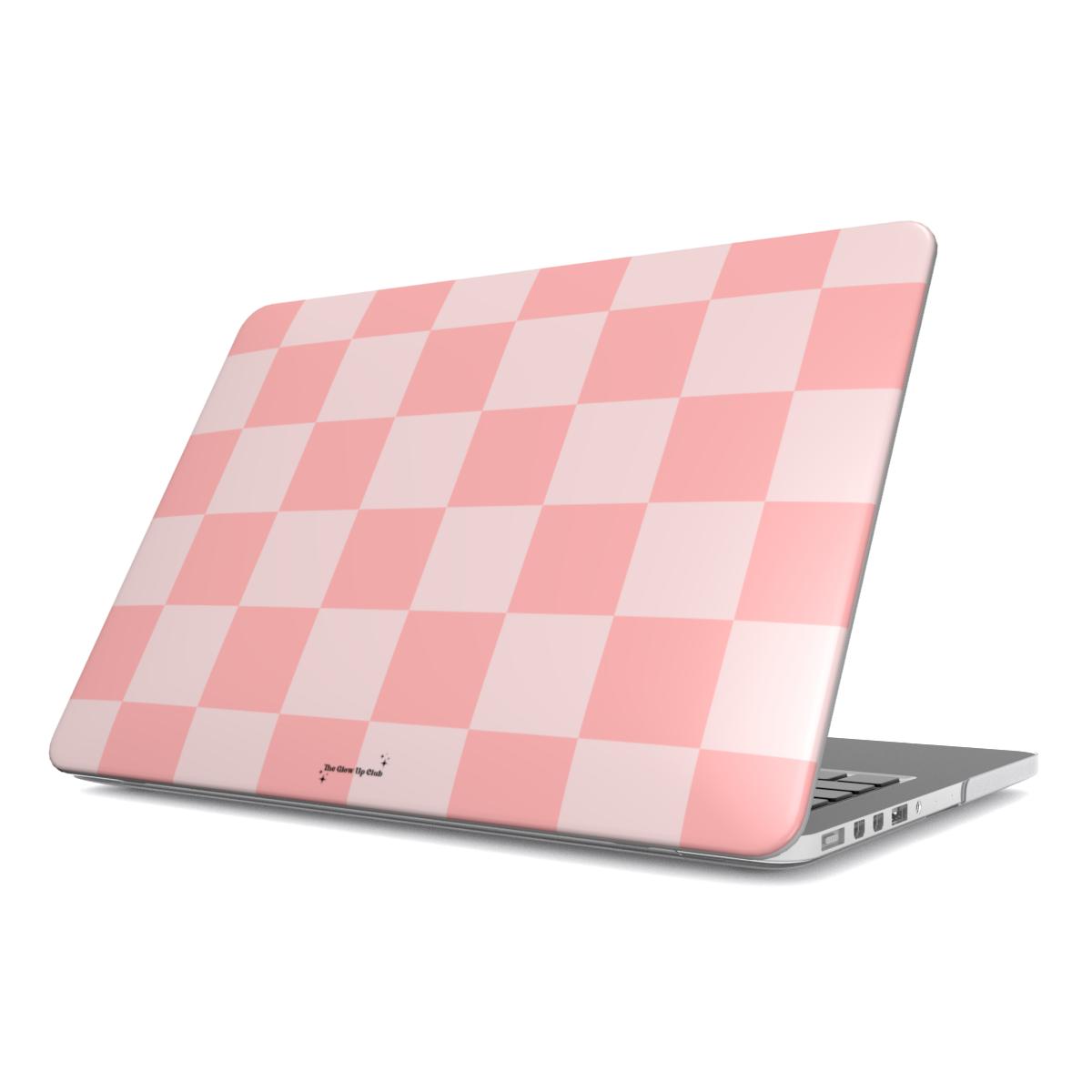 Pink checkers MacBook Case