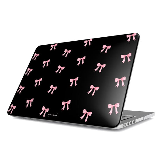 Crooked ribbons black MacBook Case