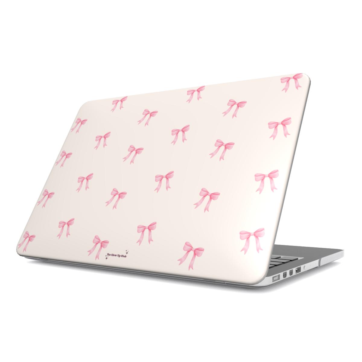 Crooked ribbons cream MacBook Case